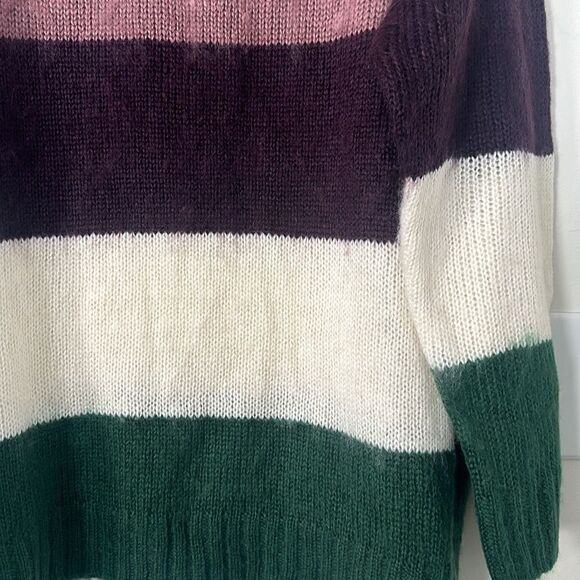 ADY P Striped Crewneck Relaxed Fit Sweater L - Picture 3 of 7
